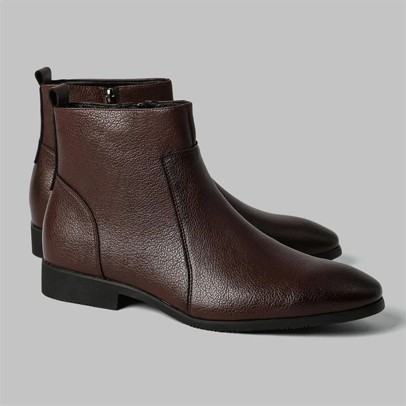 Refined Cowhide Leather Boots