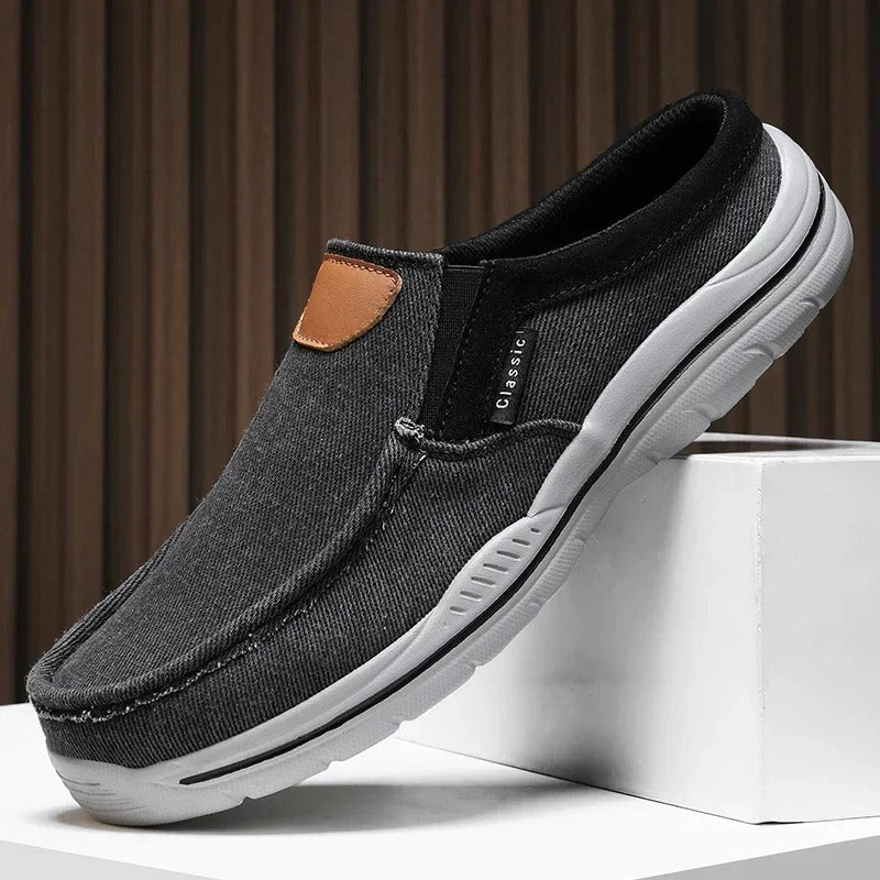 Canvas Slip-On Shoes with Cushioned Insole