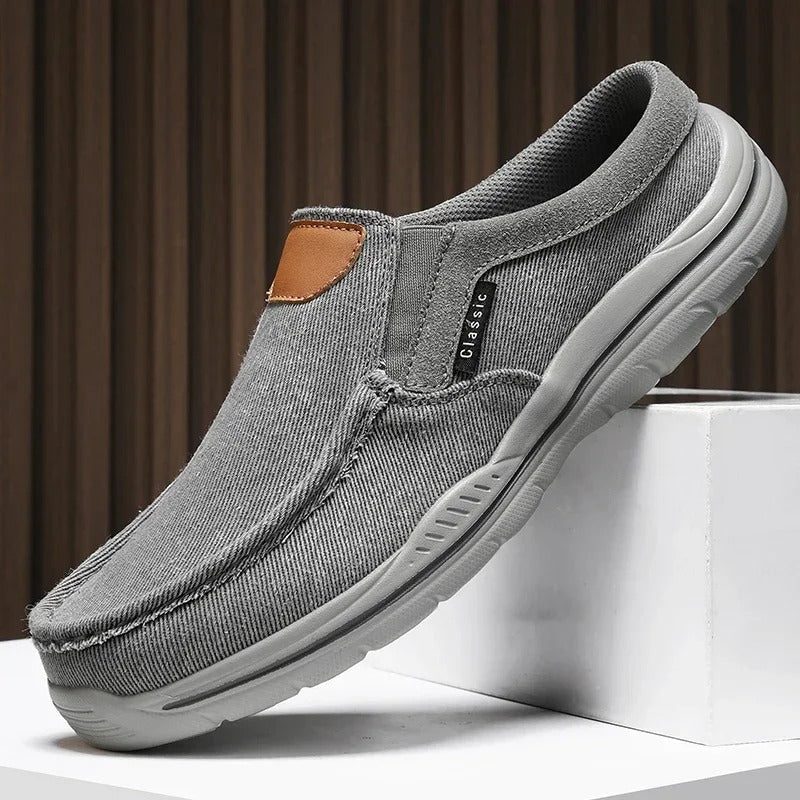 Canvas Slip-On Shoes with Cushioned Insole