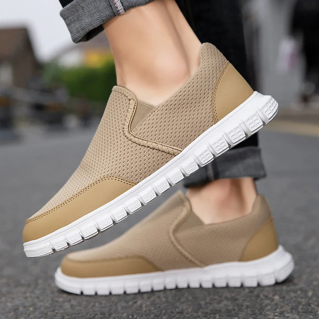 Mesh Knit Slip-On Shoes with Cushioned Sole