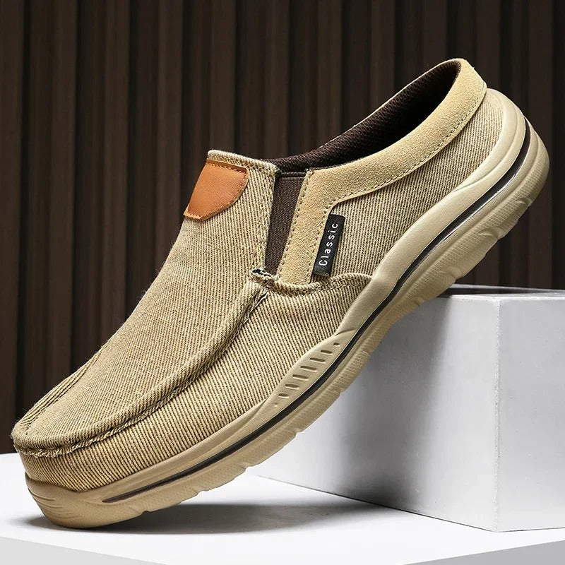Canvas Slip-On Shoes with Cushioned Insole