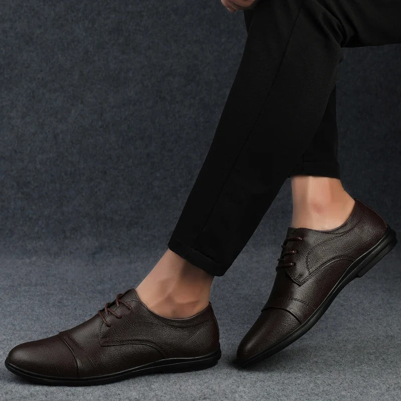 Full-Grain Leather Sneakers with Flexible Sole