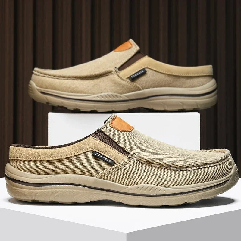 Canvas Slip-On Shoes with Cushioned Insole
