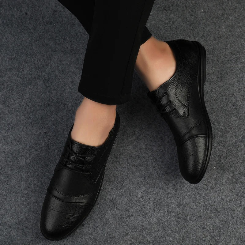 Full-Grain Leather Sneakers with Flexible Sole