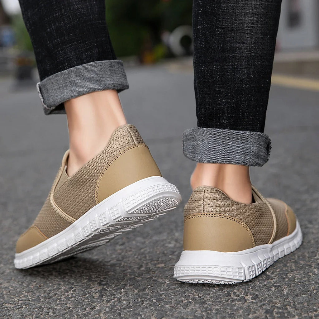Mesh Knit Slip-On Shoes with Cushioned Sole