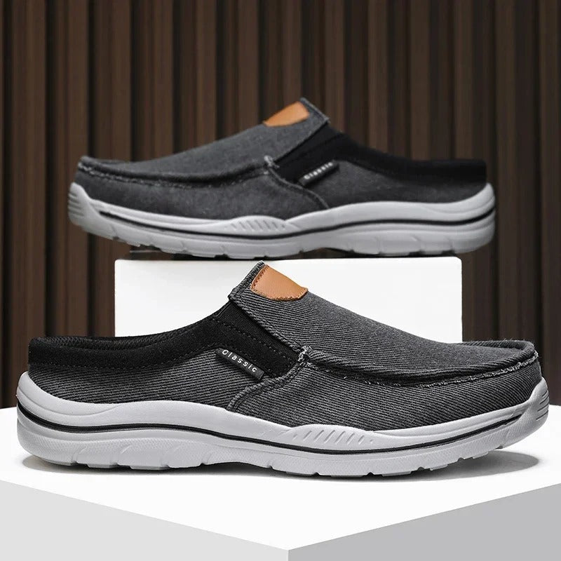 Canvas Slip-On Shoes with Cushioned Insole