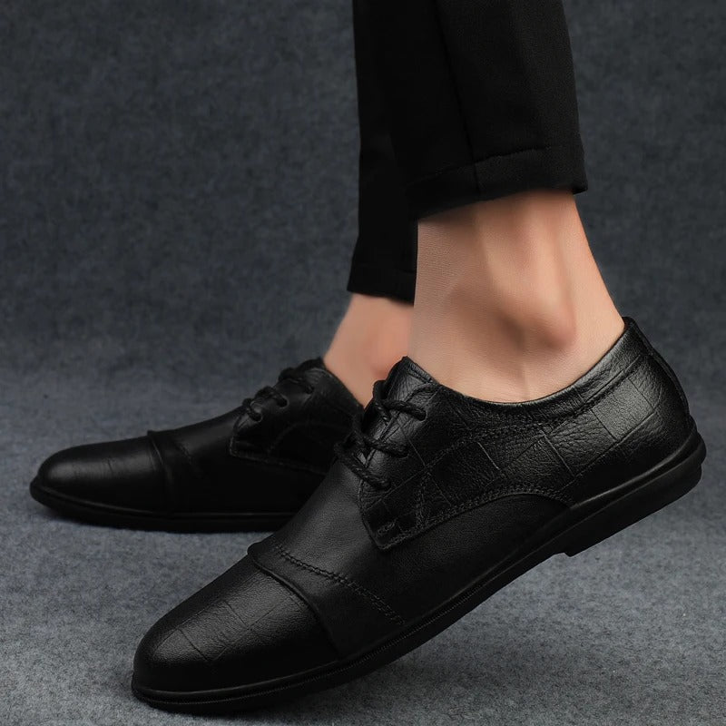 Full-Grain Leather Sneakers with Flexible Sole