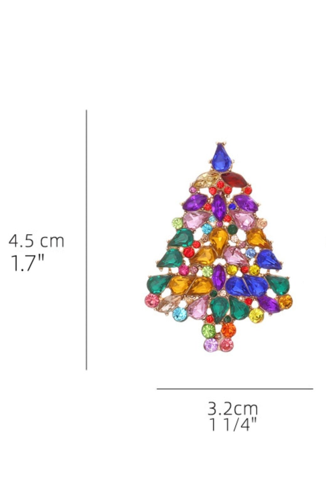 Statement Diamante Christmas Tree Earrings