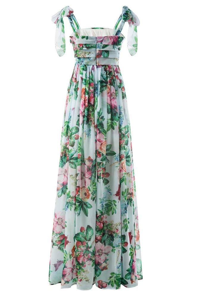 Dinah Patterned Strap Maxi-Length Dress