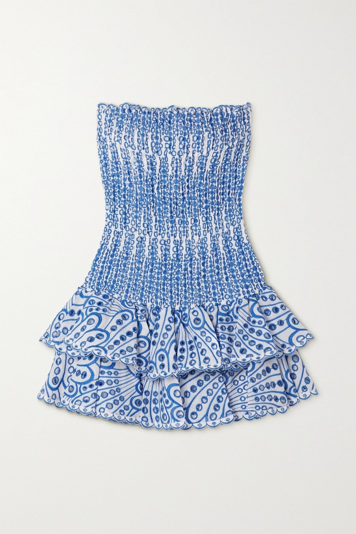 Dolly Embroidered Lace Strapless Mini Fitted Dress
