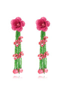 Statement Donna Flower Tassel Earrings