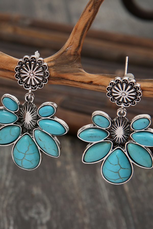 Women's Boho Flower Drop Earrings