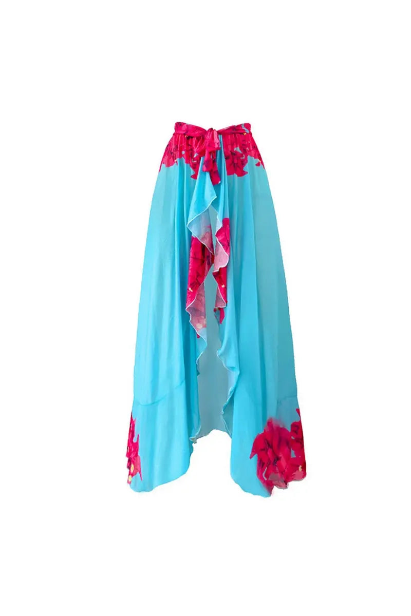 Flower Ruffled One Piece Swimwear Set