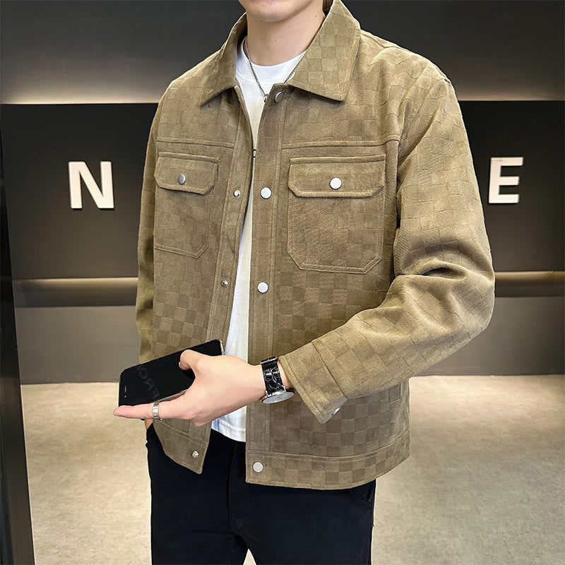 Suede Jacket with Lined