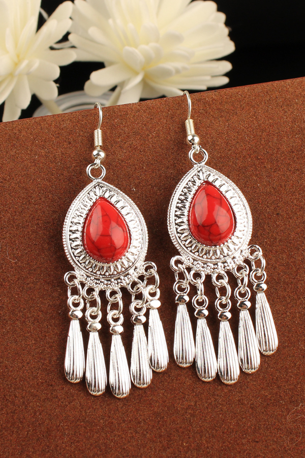 Boho Tassel Multicolor Turquoise Earrings