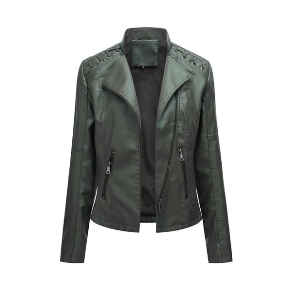 Leather Jacket in Washed Lambskin