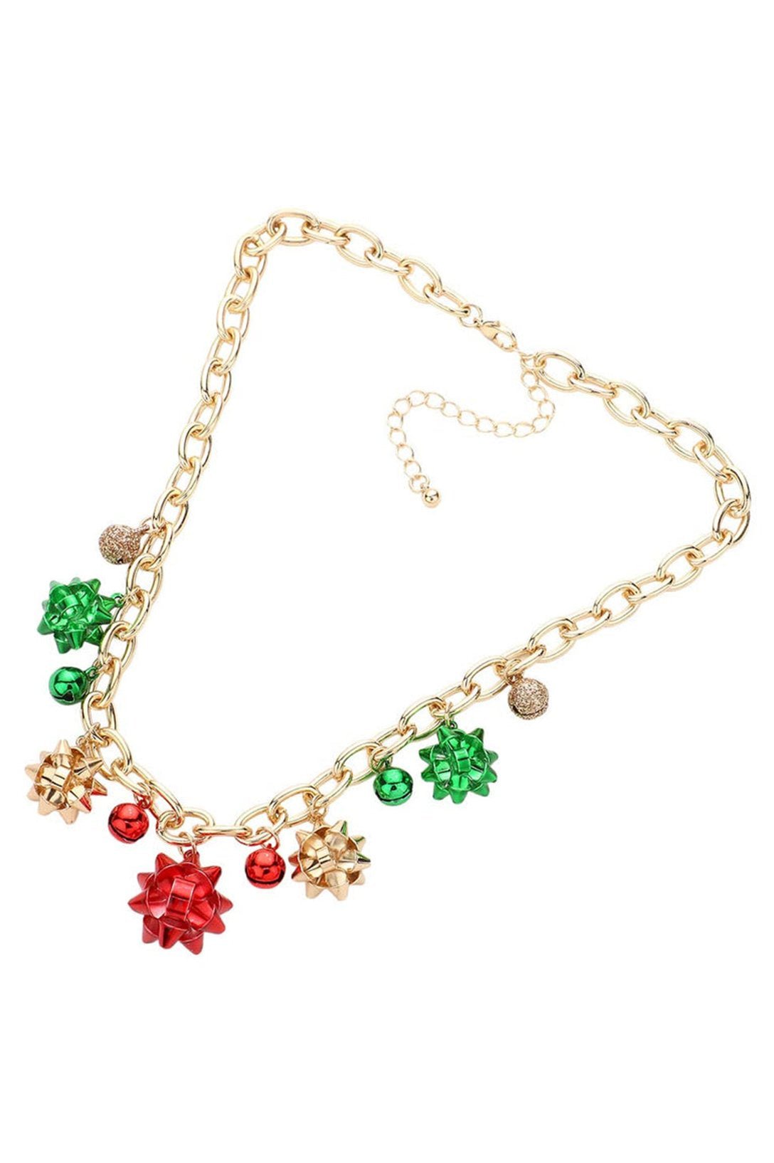 Statement Eileen Christmas Jingle Bell Alloy Flower Necklace