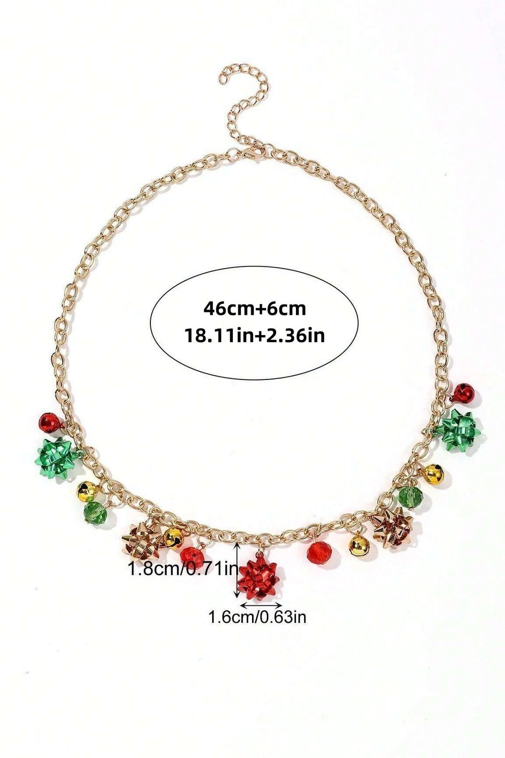 Statement Eileen Christmas Jingle Bell Alloy Flower Necklace