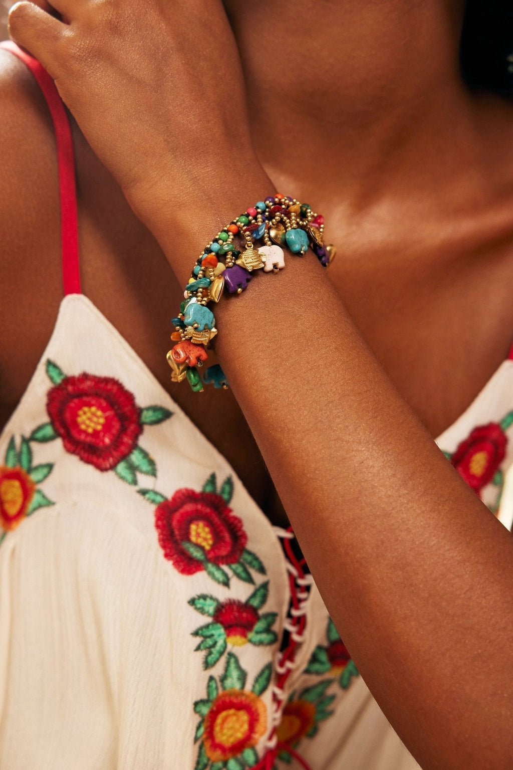 Statement Elephant Retro Braided Bracelet