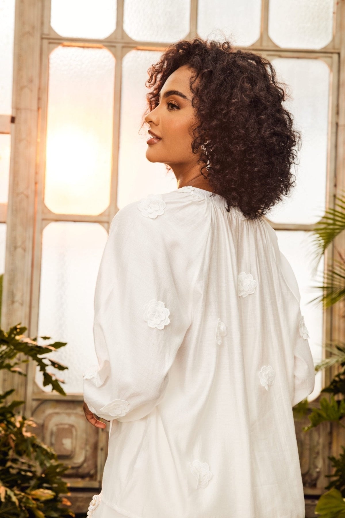Ella Flower V-Neck Blouse