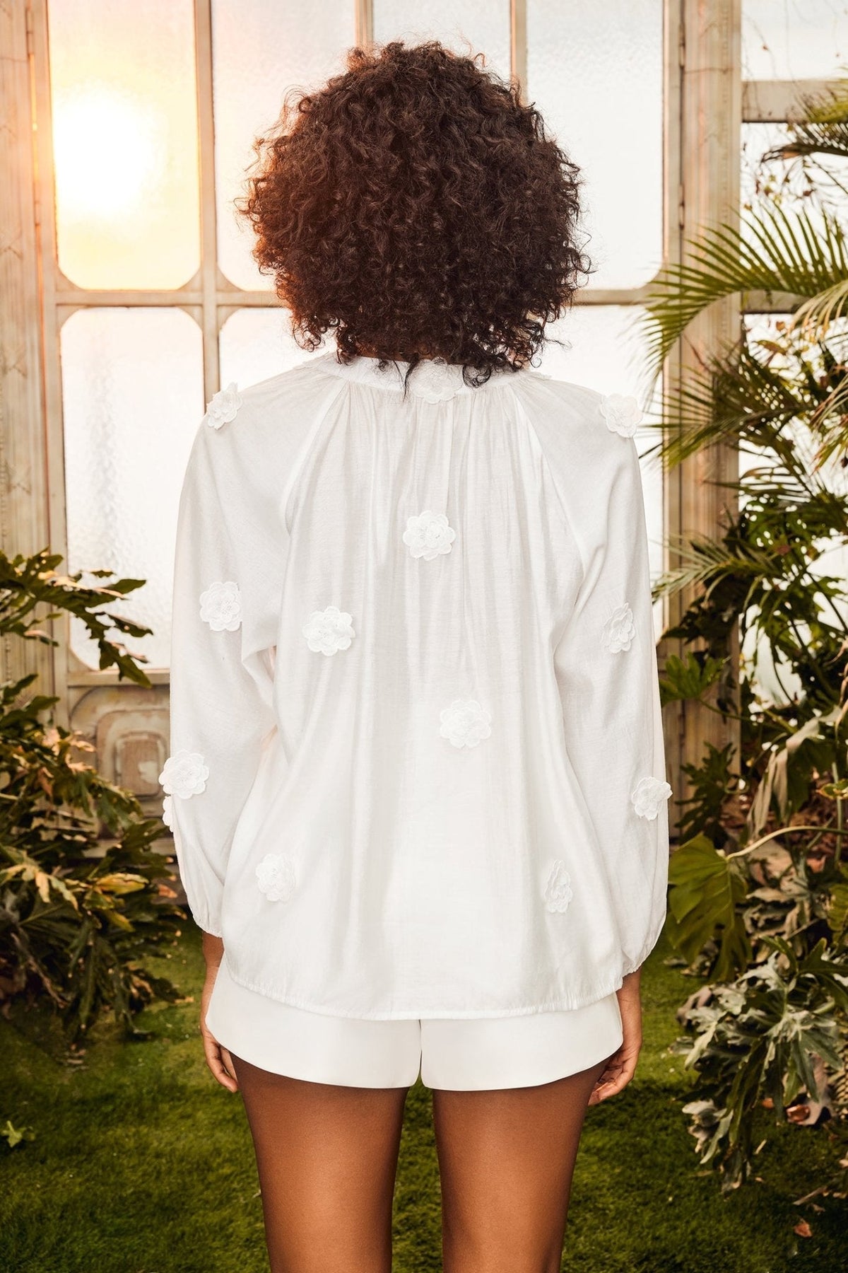 Ella Flower V-Neck Blouse