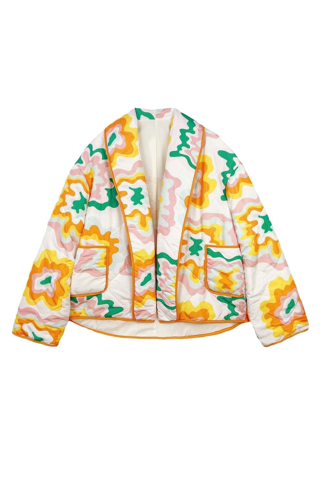 Elma Patterned Quilted Puffer Jacket