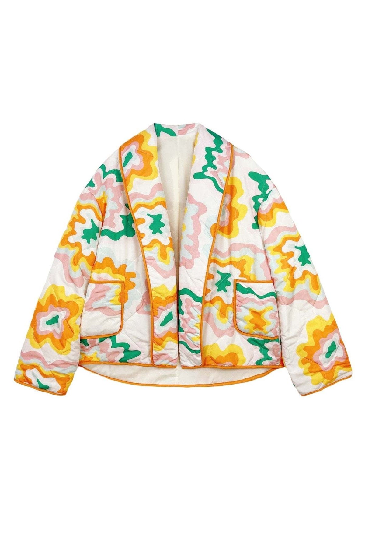Elma Patterned Quilted Puffer Jacket