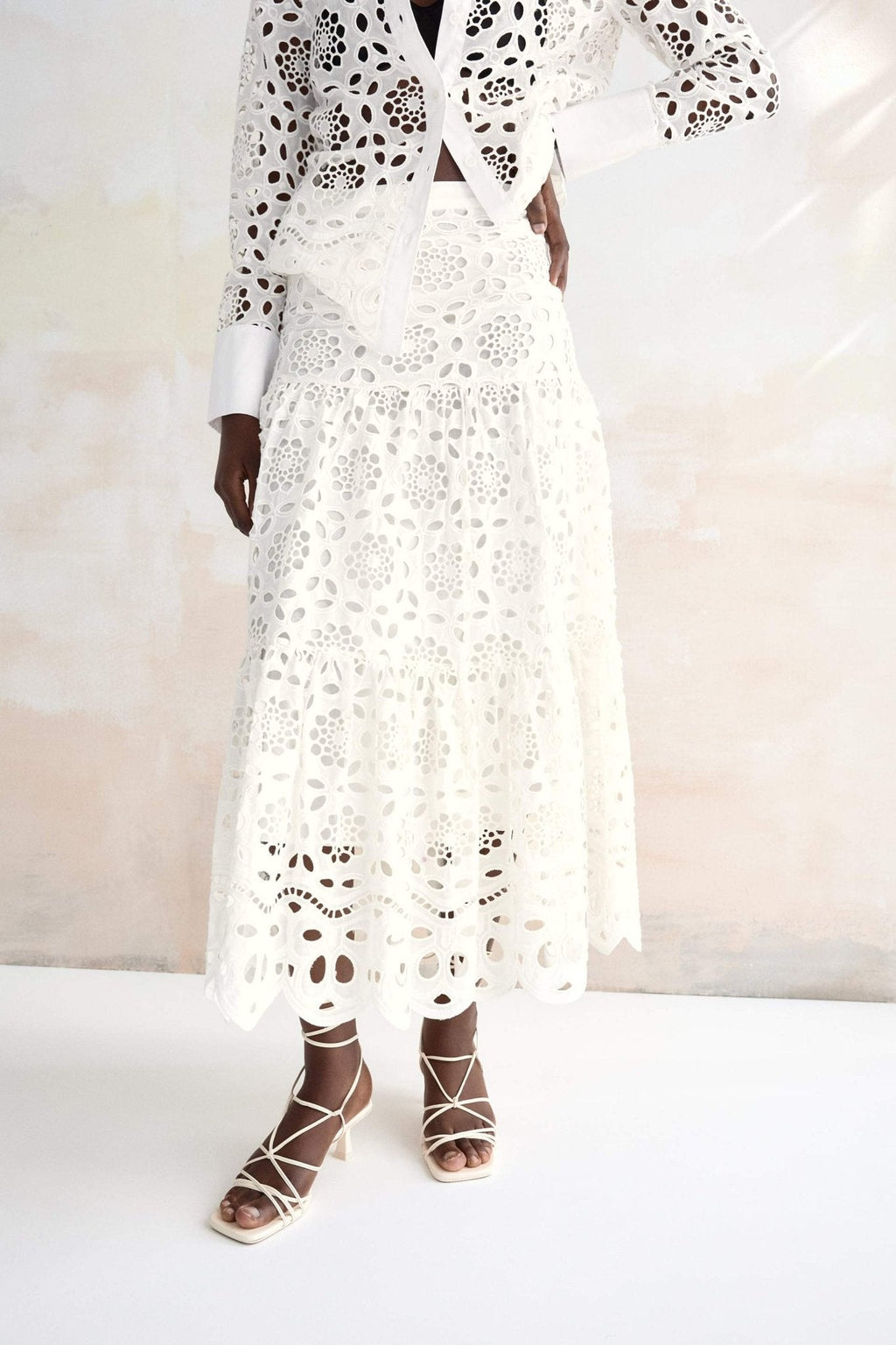 Coordinated Elsie Embroidered Lace Set