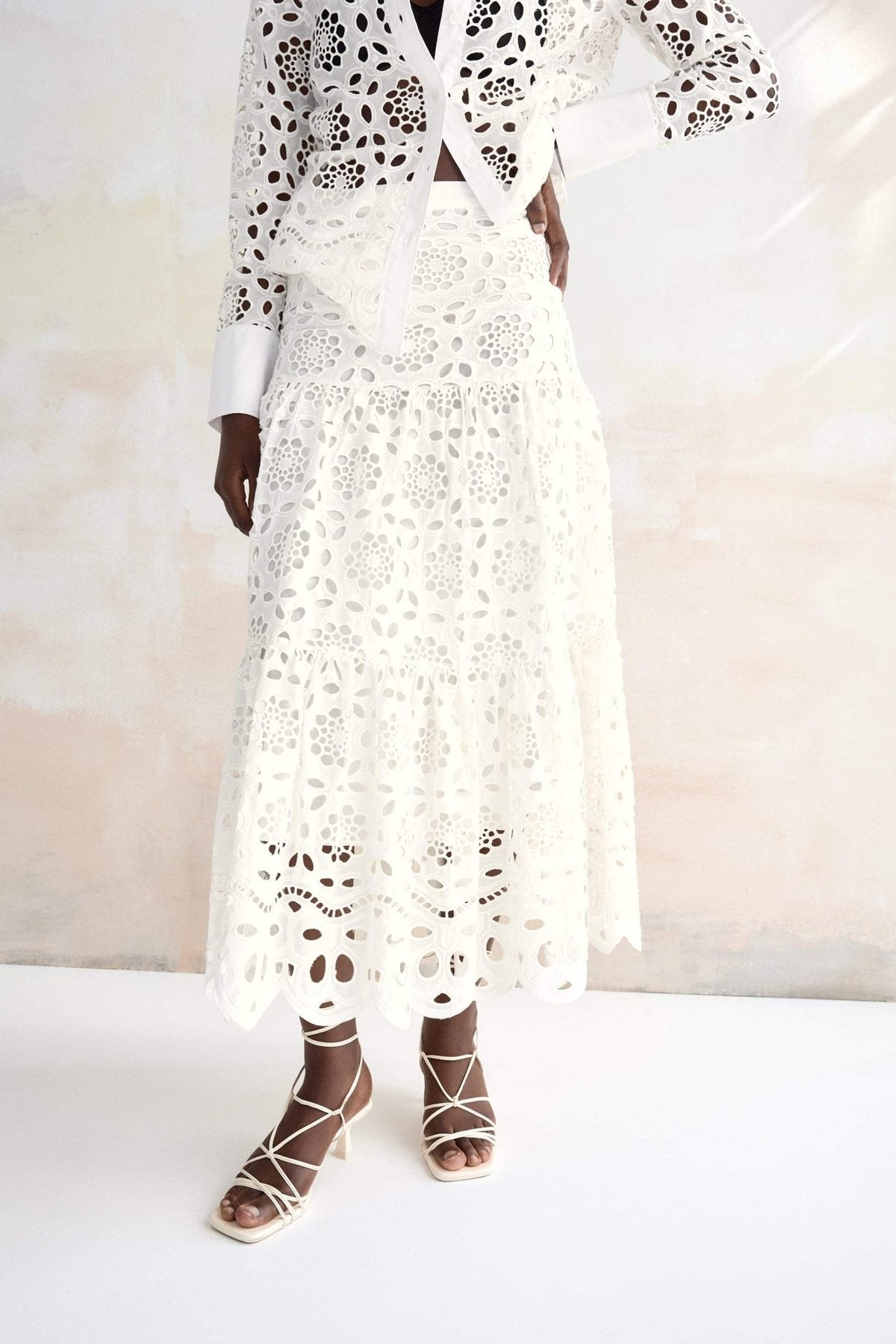 Coordinated Elsie Embroidered Lace Set