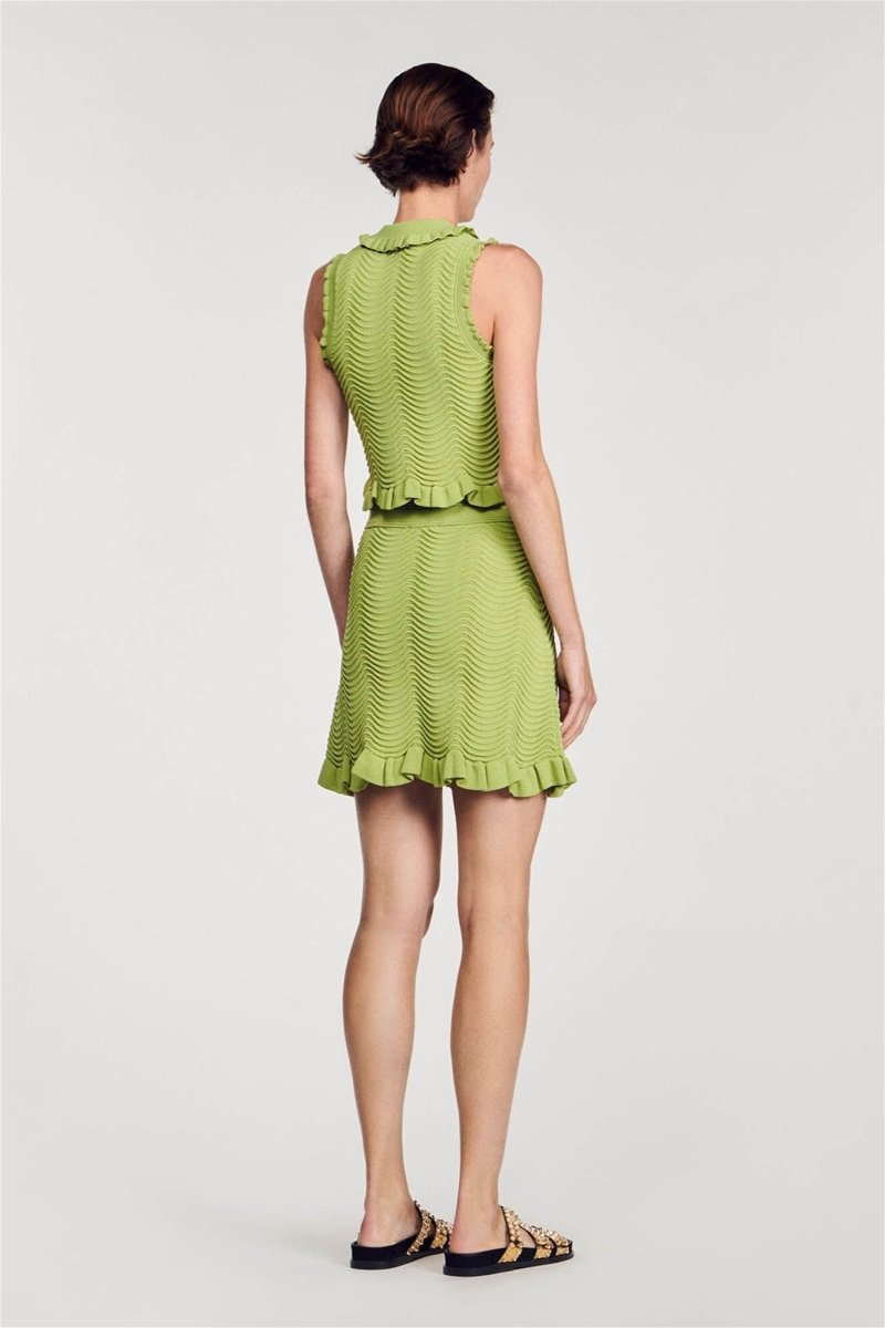 Elvira Ruffled Knitted Skirt Set