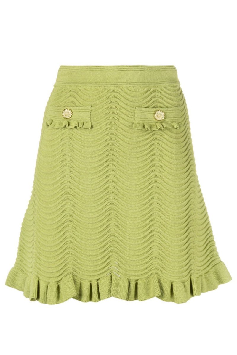 Elvira Ruffled Knitted Skirt Set