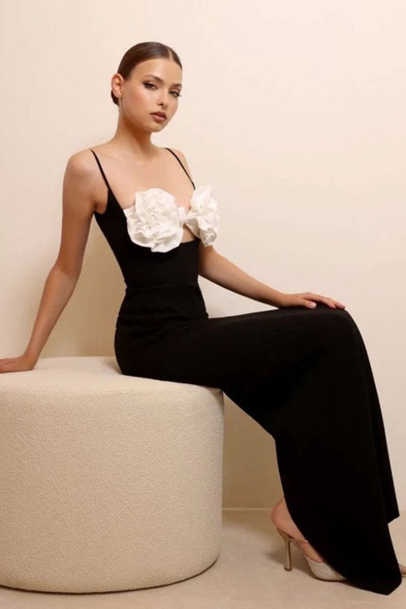 Emily Flower Bandage Maxi Slip Dress