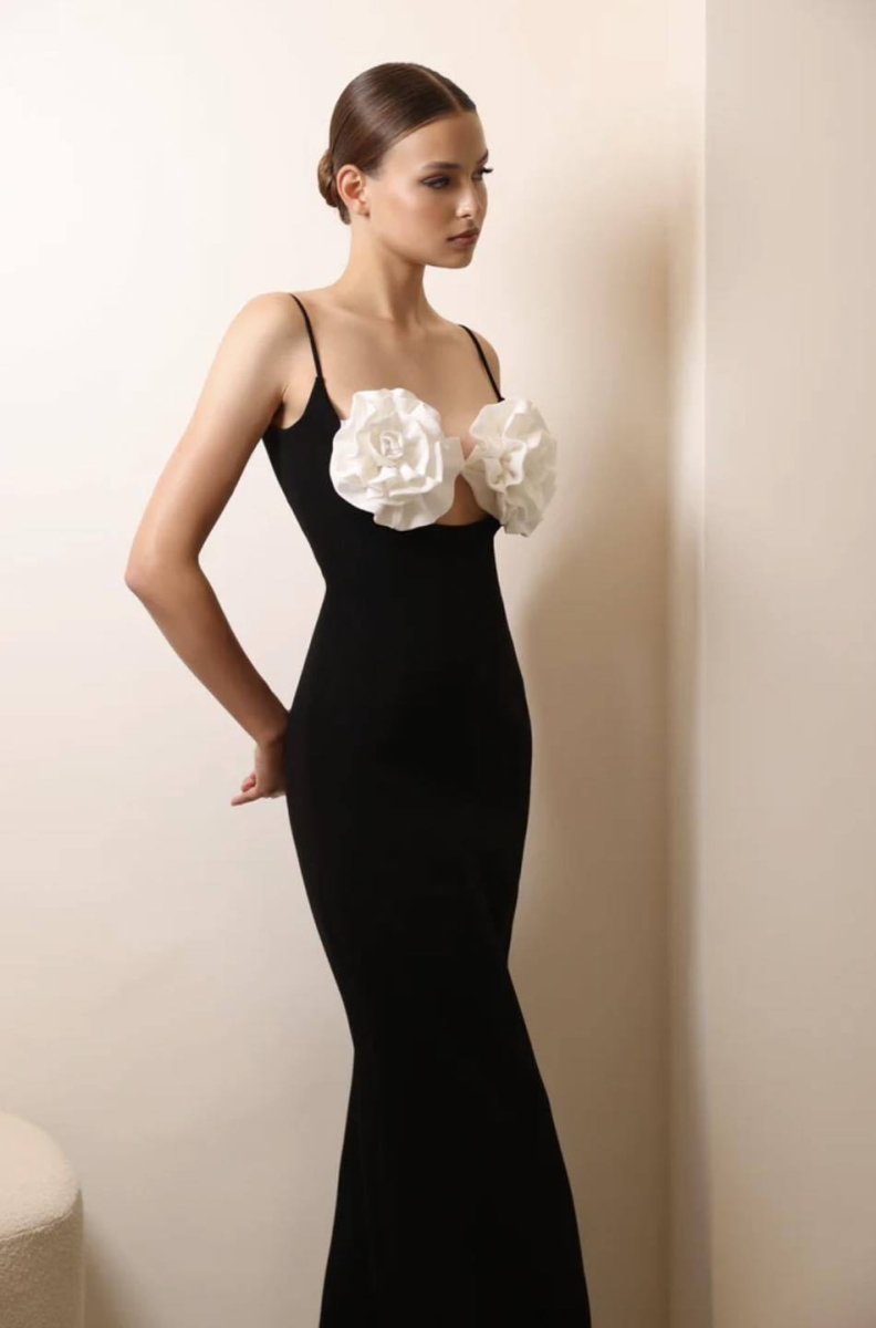 Emily Flower Bandage Maxi Slip Dress