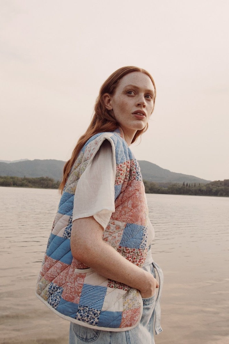 Enid Patterned Convertible Quilted Jacket