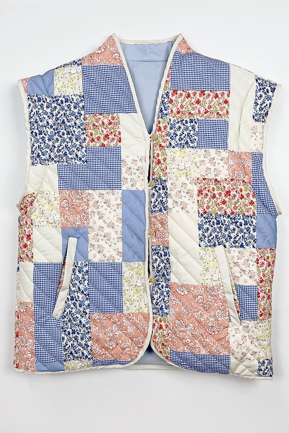 Enid Patterned Convertible Quilted Jacket