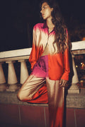 Eroline Patterned Gradient Satin Set