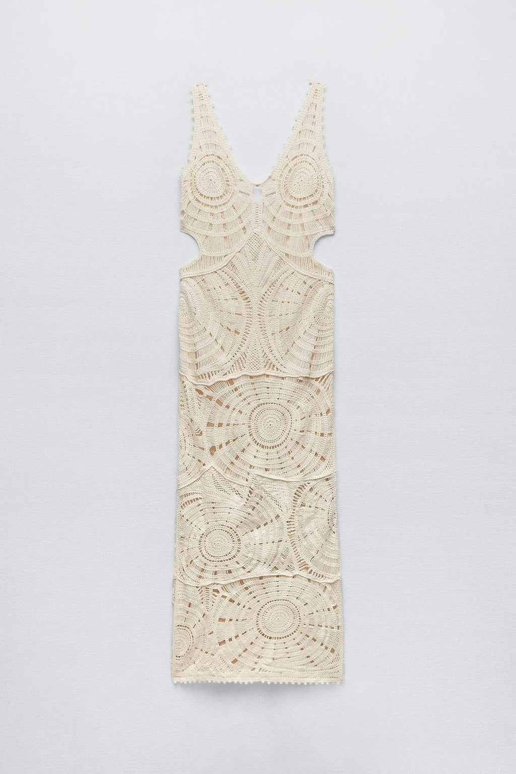 Ethel Cut-out Crochet Maxi-Length Dress