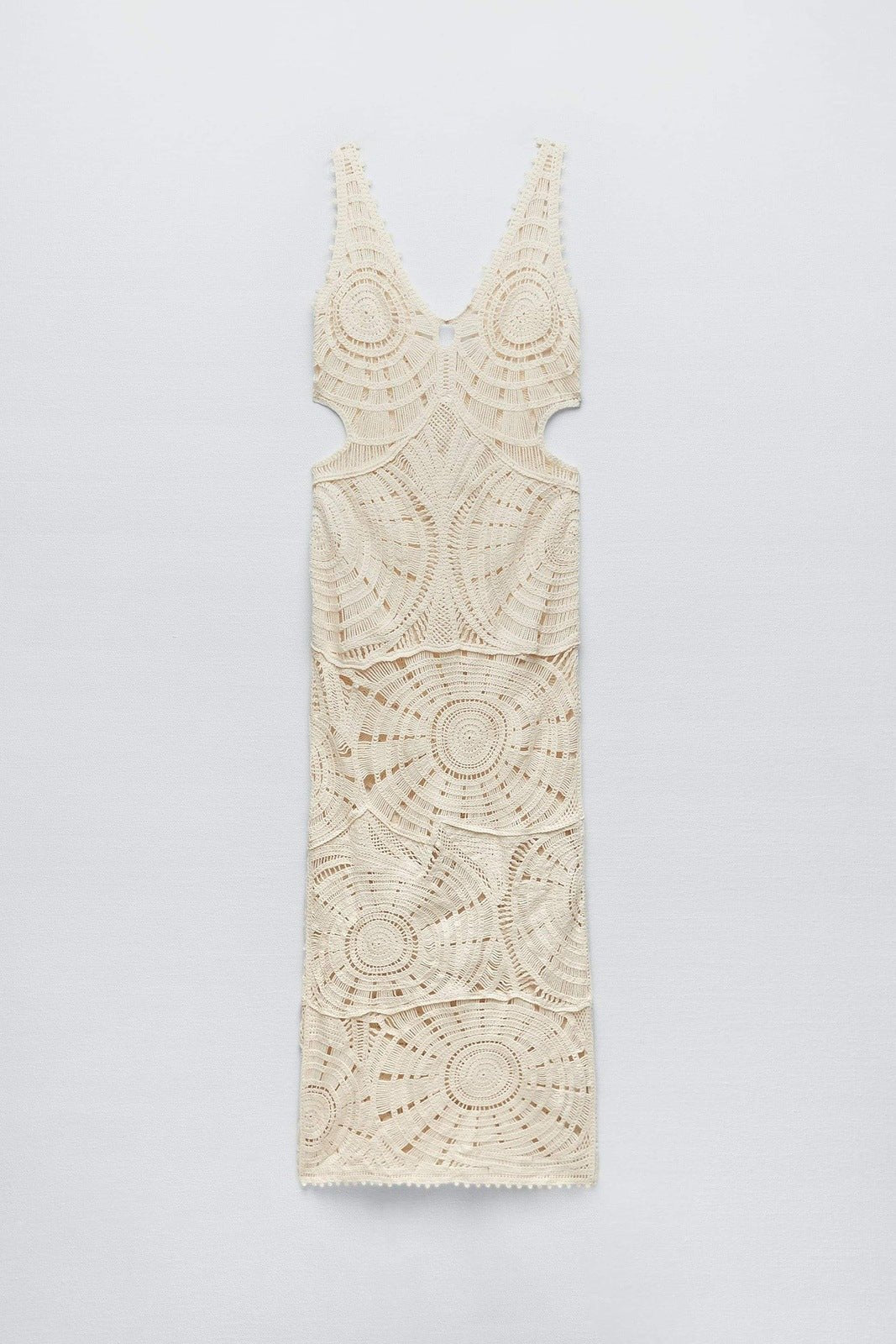 Ethel Cut-out Crochet Maxi-Length Dress