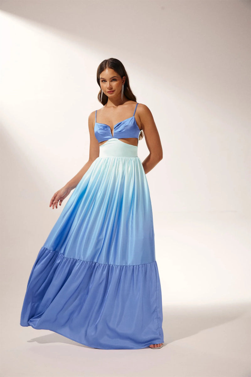 Modern Ethel Cut-out Gradient Maxi Slip Dress
