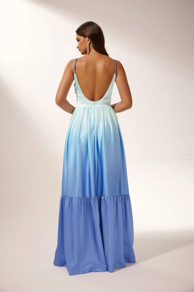 Modern Ethel Cut-out Gradient Maxi Slip Dress