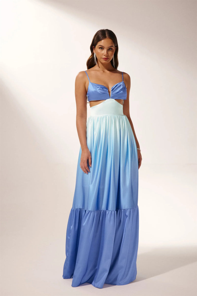 Modern Ethel Cut-out Gradient Maxi Slip Dress