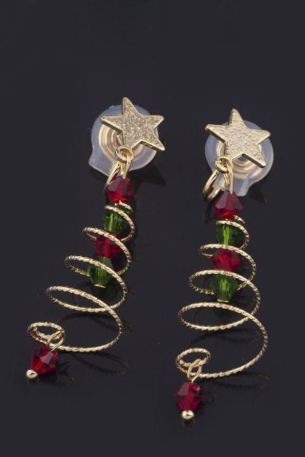 Statement Eudora Christmas Tree Drop Earrings