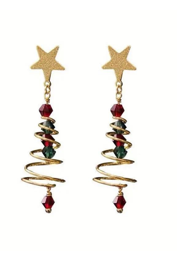 Statement Eudora Christmas Tree Drop Earrings