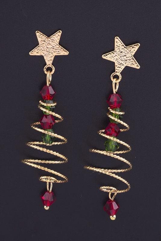 Statement Eudora Christmas Tree Drop Earrings