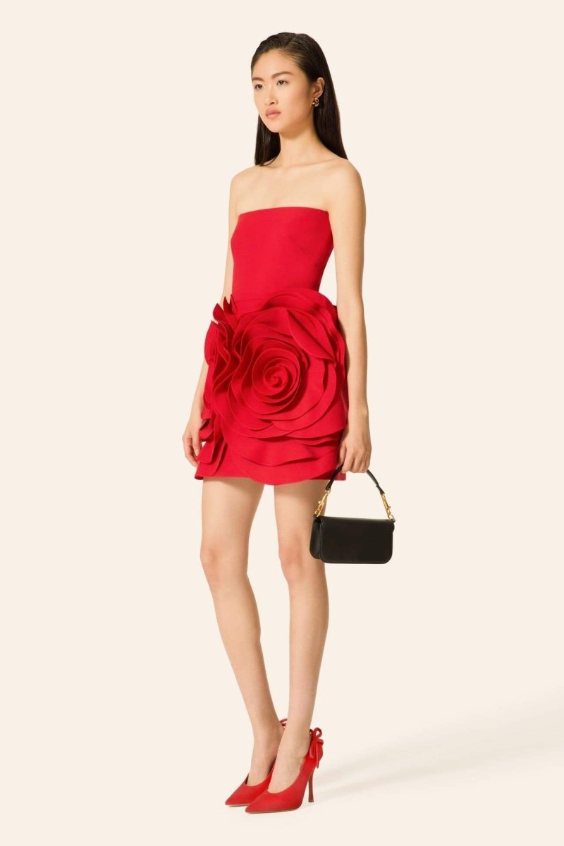 Eudora Flower Strapless Mini-Length Dress