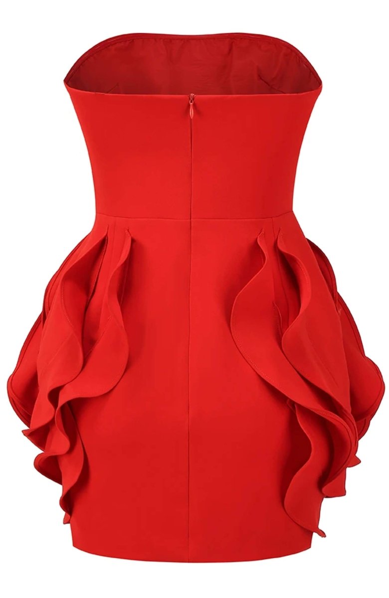 Eudora Flower Strapless Mini-Length Dress
