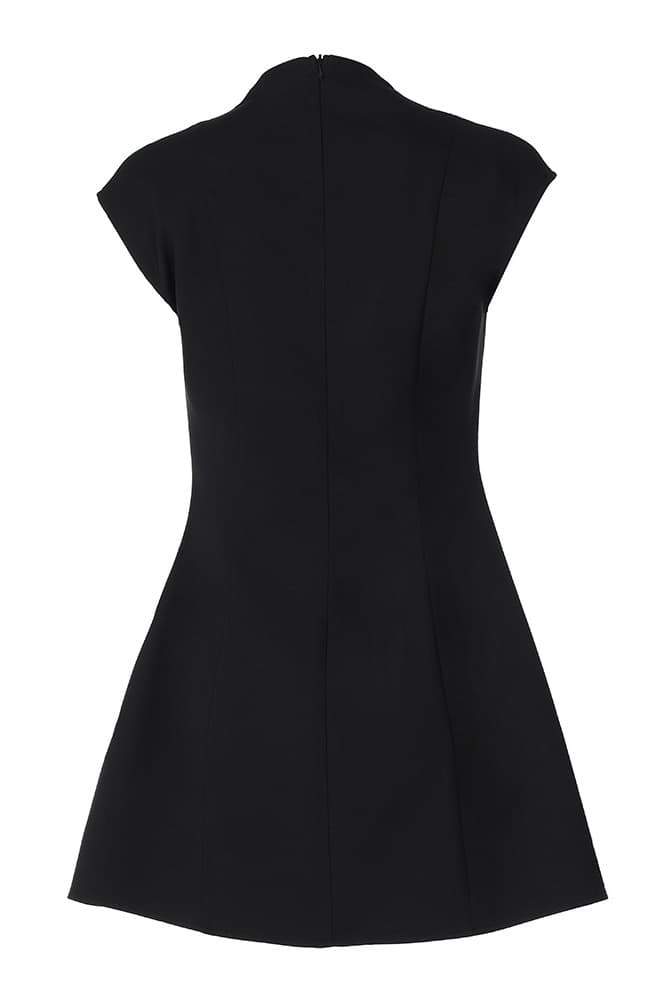 Evelyn Cap Sleeve Pleated Mini-Length Dress