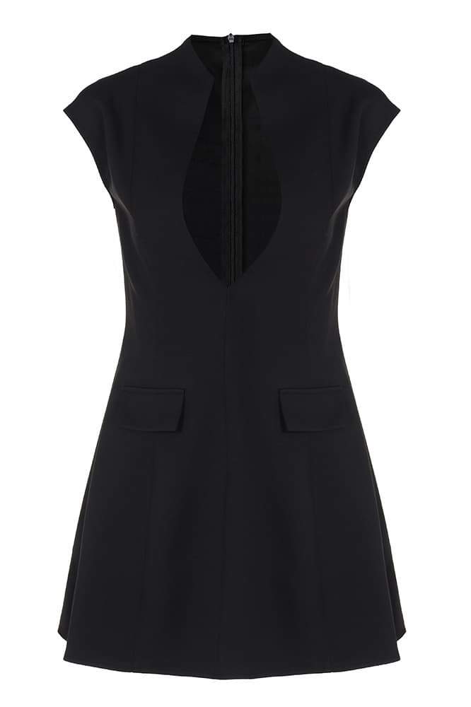 Evelyn Cap Sleeve Pleated Mini-Length Dress
