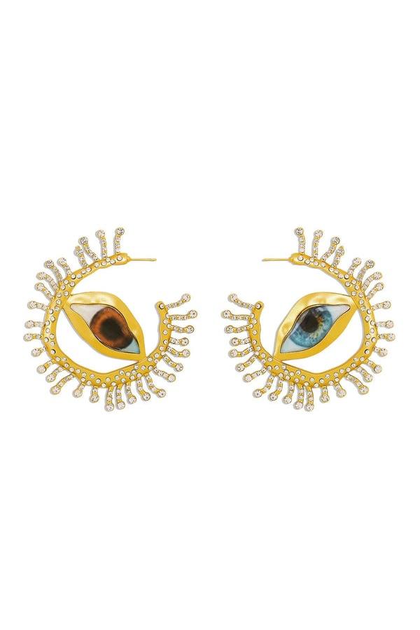 Statement Exaggerated Eye Shaped Earrings