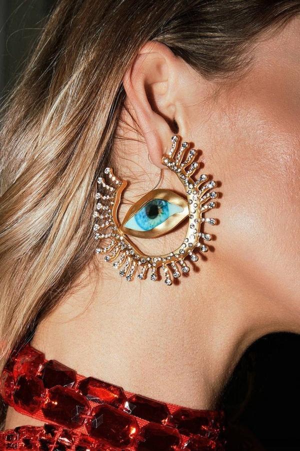 Statement Exaggerated Eye Shaped Earrings